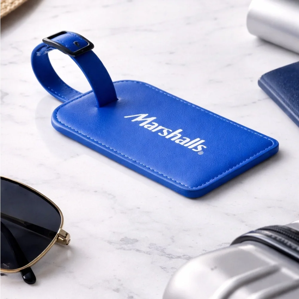 Marshalls Blue Luggage Suitcase Carryon Bag Identification Tag